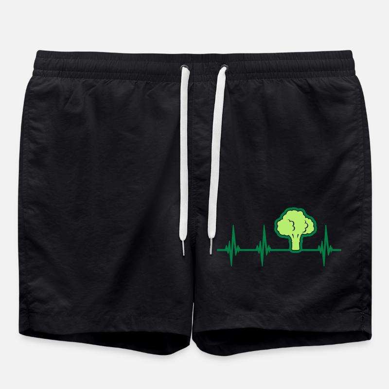 Pulse Broccoli Heartbeat - Swim Trunks - black
