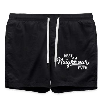 Best neighbor ever - Badeshorts - Schwarz - Vorne - AI Model Male 185 light (185cm)