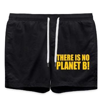 There is no planet B - Badeshorts - Schwarz - Vorne - AI Model Male 185 light (185cm)