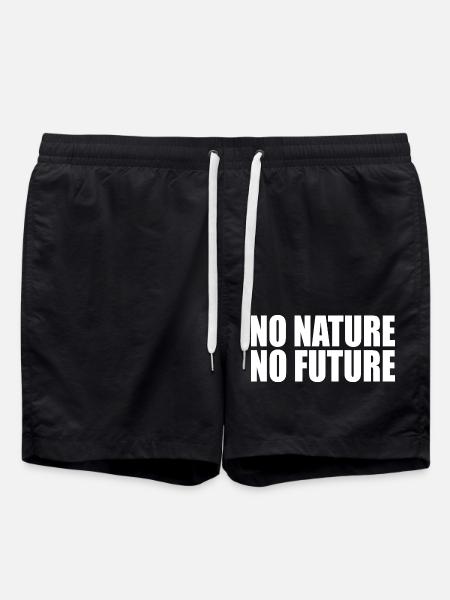 No nature no future - Swim Trunks - black