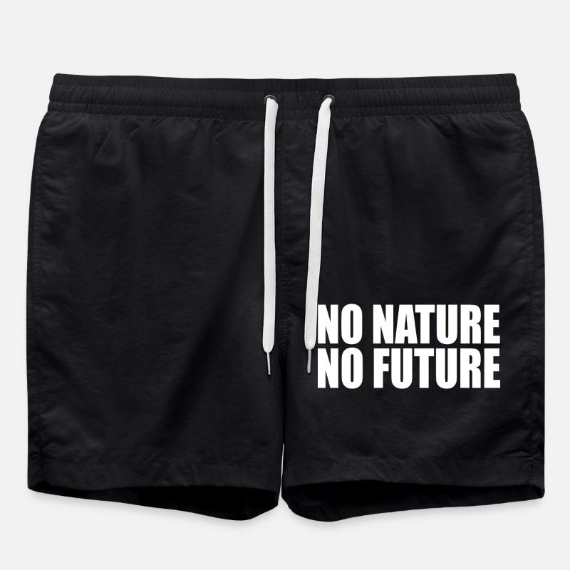 No nature no future - Short de bain - noir