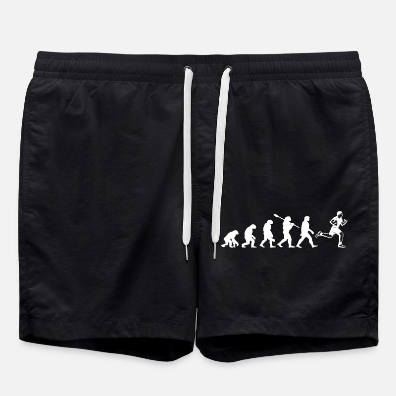 Évolution Joueur de Rugby Rugby Cadeau - Short de bain - noir