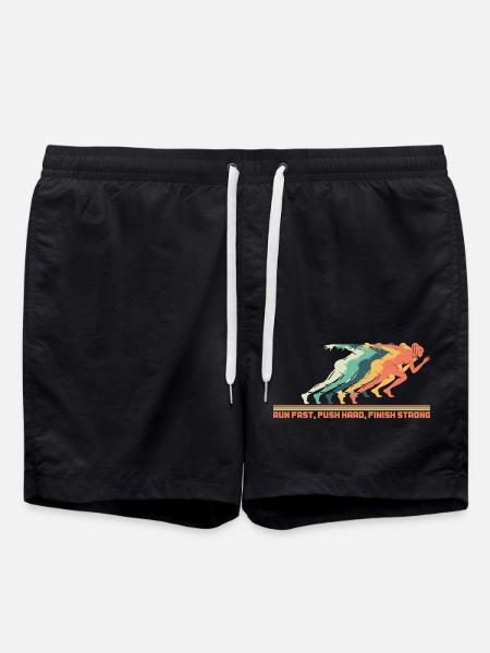 Running Athletics Runner Training - Swim Trunks - black