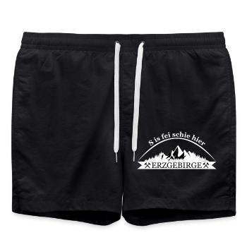 S is fei schie hier - Badeshorts - Schwarz - Vorne - AI Model Male 185 light (185cm)