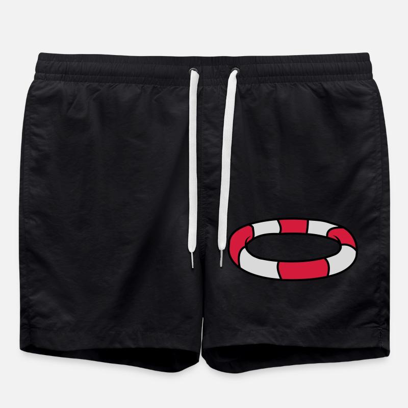 Lifebuoy Logo Design - Swim Trunks - black