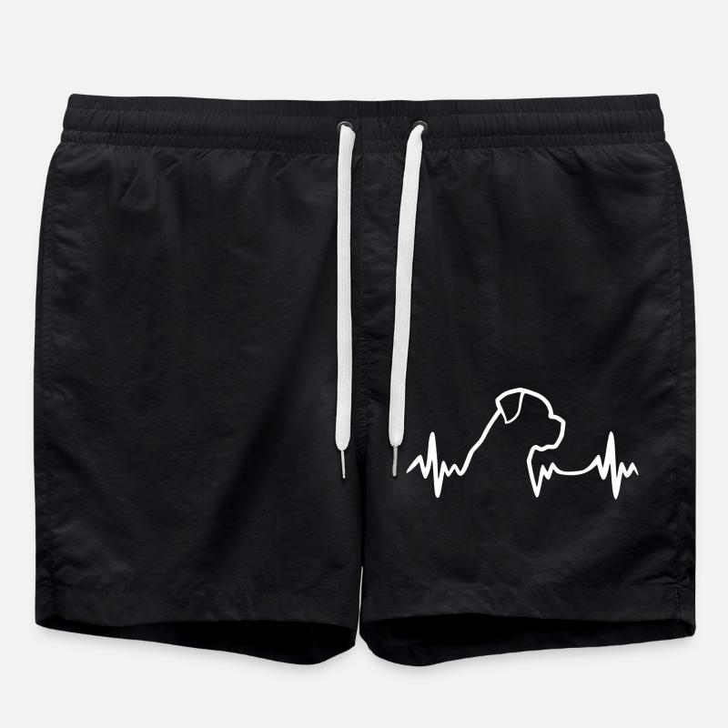 Rottweiler - Herzschlag - Hund - Badeshorts - Schwarz