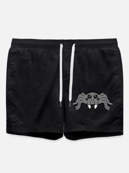 Design Small Spider - Swim Trunks - black