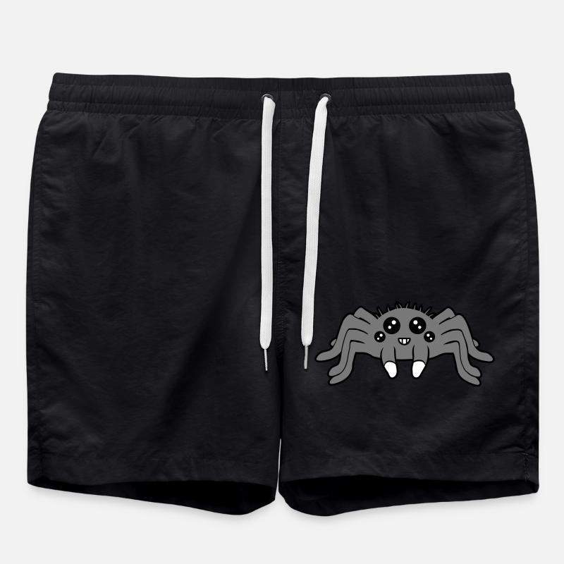Design Small Spider - Swim Trunks - black