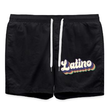 Latino - Fiers Mexicains Espagnols Hispaniques Racines Hommes - Short de bain - noir - Devant - AI Model Male 185 light (185cm)