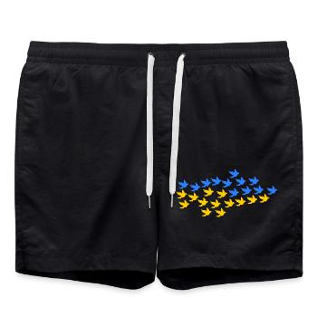 Ukraine - Short de bain - noir - Devant - AI Model Male 185 light (185cm)