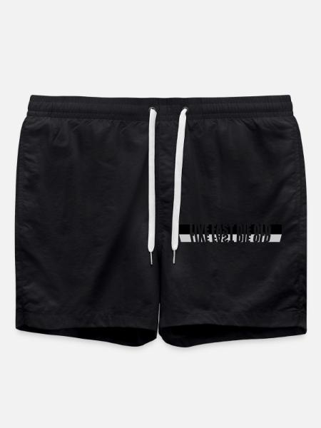 Live Fast Die - Swim Trunks - black