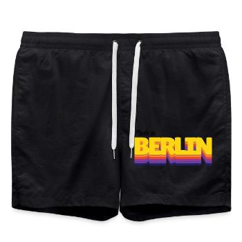 Made in Berlin Born Home - Swim Trunks - black - Front - AI Model Male 185 light (185cm)