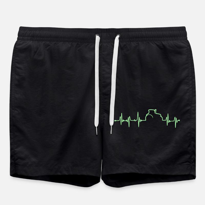 Heartbeat - Bauer - Edition green - Swim Trunks - black