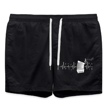Palpitations du cœur Instrument Accordéon - Short de bain - noir - Devant - AI Model Male 185 light (185cm)