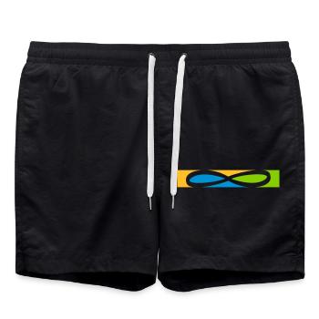 Stripe Infinity icon - Swim Trunks - black - Front - AI Model Male 185 light (185cm)