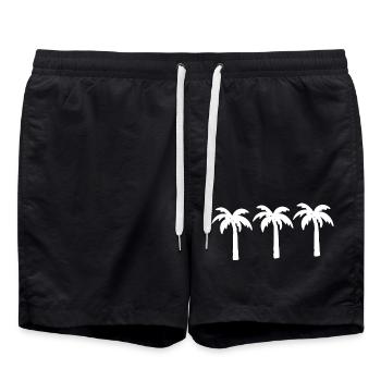 Palmen - Hawaii - Badeshorts - Schwarz - Vorne - AI Model Male 185 light (185cm)