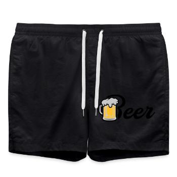 Bière Maßkrug - Short de bain - noir - Devant - AI Model Male 185 light (185cm)