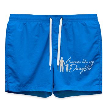 Papa Daughter Team Silhouette - Swim Trunks - cobalt blue - Front