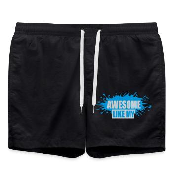 Awesome Like My Template - Swim Trunks - black - Front - AI Model Male 185 light (185cm)