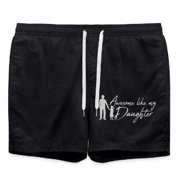 Génial comme ma fille - Short de bain - noir - Devant - AI Model Male 185 light (185cm)