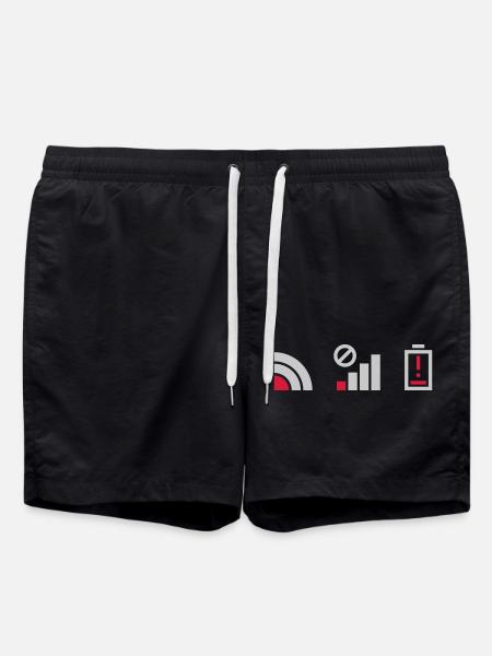 Cellular no connection battery - Swim Trunks - black