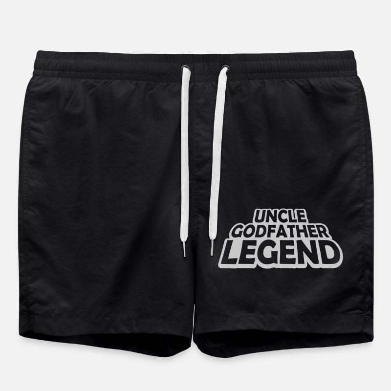 Uncle Godfather Legend Quote - Swim Trunks - black
