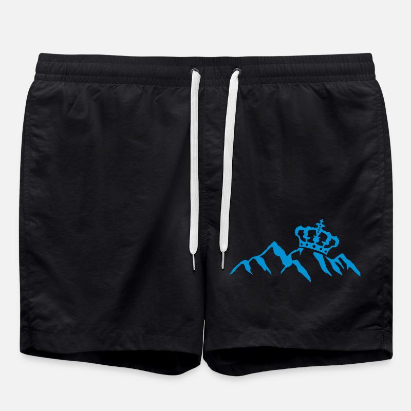 Landscape Crown Mountains King - Swim Trunks - black