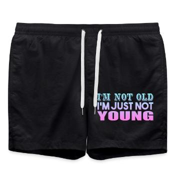 I'm not Old I'm Just Not Young - Swim Trunks - black - Front - AI Model Male 185 light (185cm)