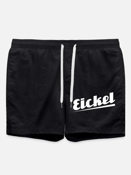Eickel - Textdesign mit Stadtnamen - Badeshorts - Schwarz