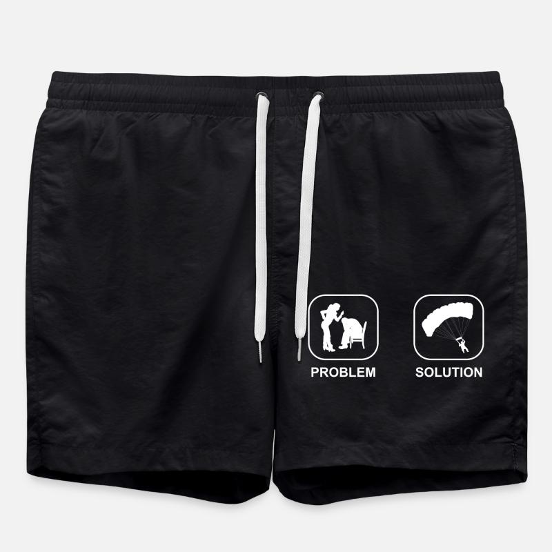 Paragleiter Parapente Gleitschirmfliegen - Short de bain - noir