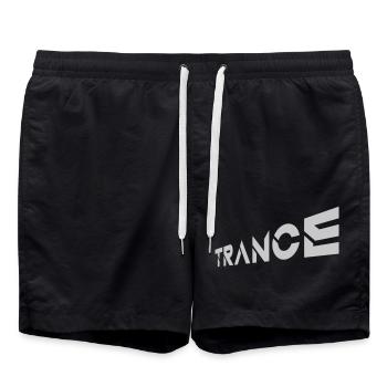 Musique de lettrage Techno Trance - Short de bain - noir - Devant - AI Model Male 185 light (185cm)