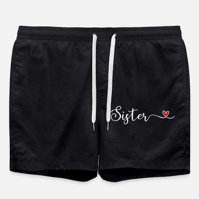 Schwester - Badeshorts - Schwarz