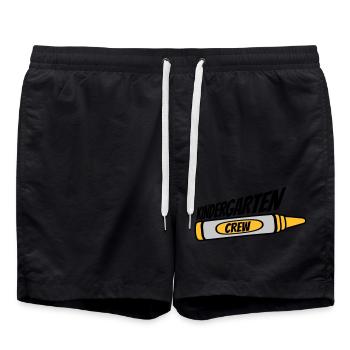 Kindergarten Crew Wax Crayon Team - Swim Trunks - black - Front - AI Model Male 185 light (185cm)
