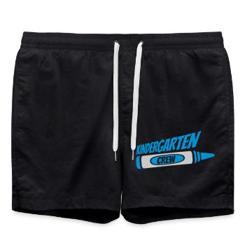Wax crayon Kindergarten Crew Team - Swim Trunks - black - Front - AI Model Male 185 light (185cm)