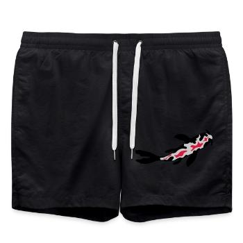 Koi Fisch Nishikigoi Design - Badeshorts - Schwarz - Vorne - AI Model Male 185 light (185cm)