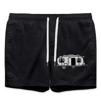 Conception de bande dessinée de camping-car - Short de bain - noir - Devant - AI Model Male 185 light (185cm)
