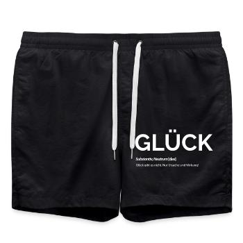 Glück - Badeshorts - Schwarz - Vorne - AI Model Male 185 light (185cm)