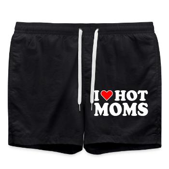 I love hot moms - Short de bain - noir - Devant - AI Model Male 185 light (185cm)