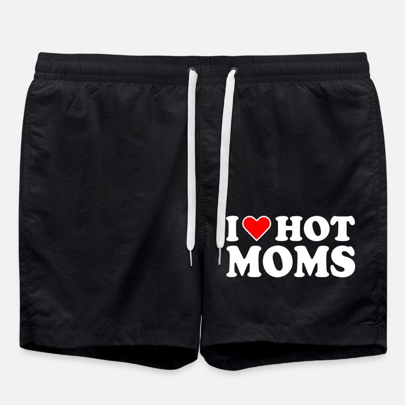 I love hot moms - Short de bain - noir