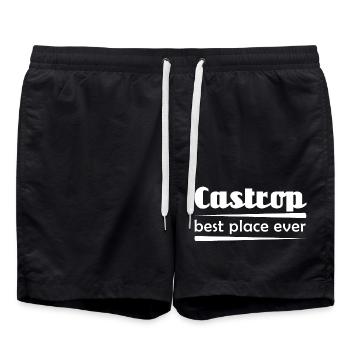 Castrop - Stadt best place ever - Badeshorts - Schwarz - Vorne - AI Model Male 185 light (185cm)
