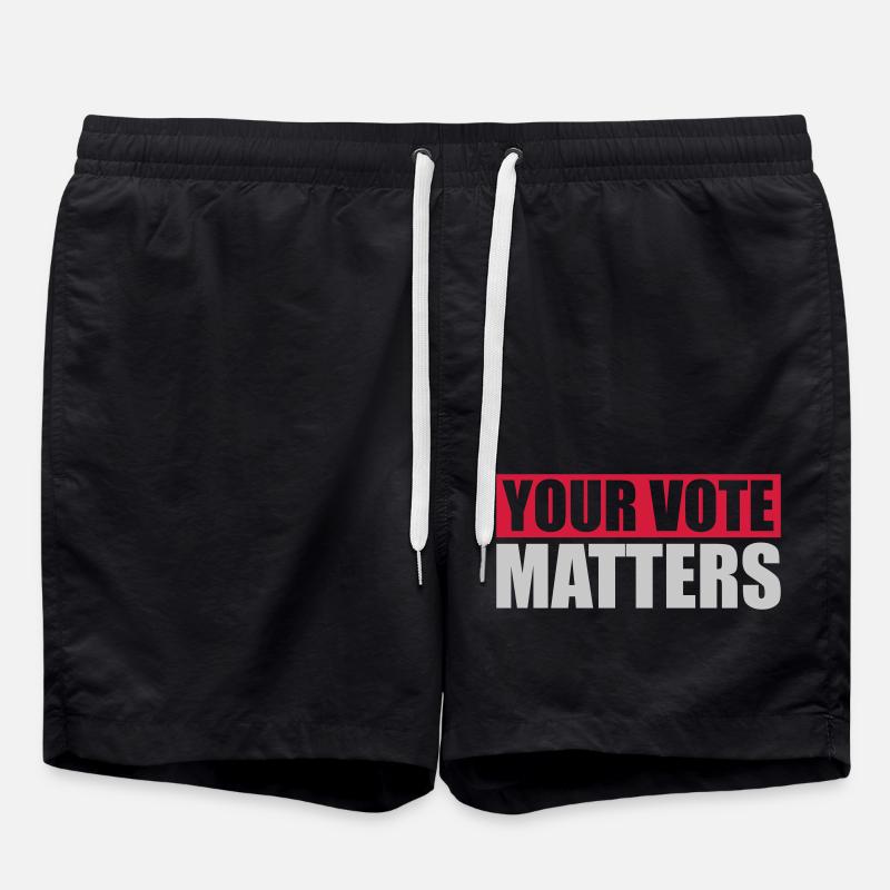 votre vote compte citation - Short de bain - noir