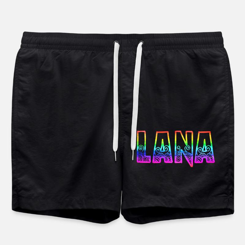 lana rs rainbow - Swim Trunks - black