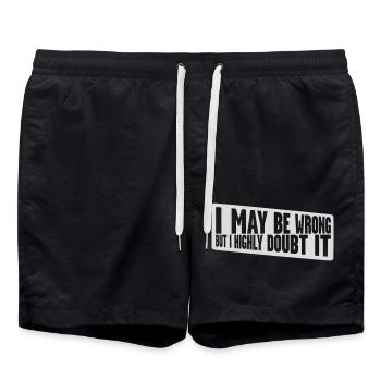 Je peux me tromper - Short de bain - noir - Devant - AI Model Male 185 light (185cm)