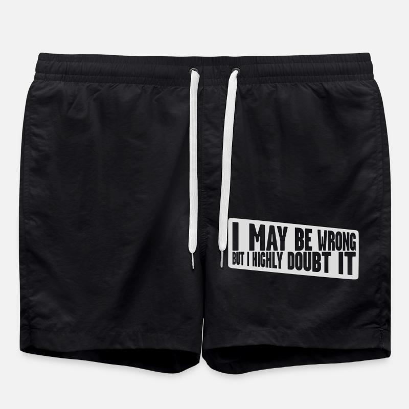 I may be wrong - Badeshorts - Schwarz