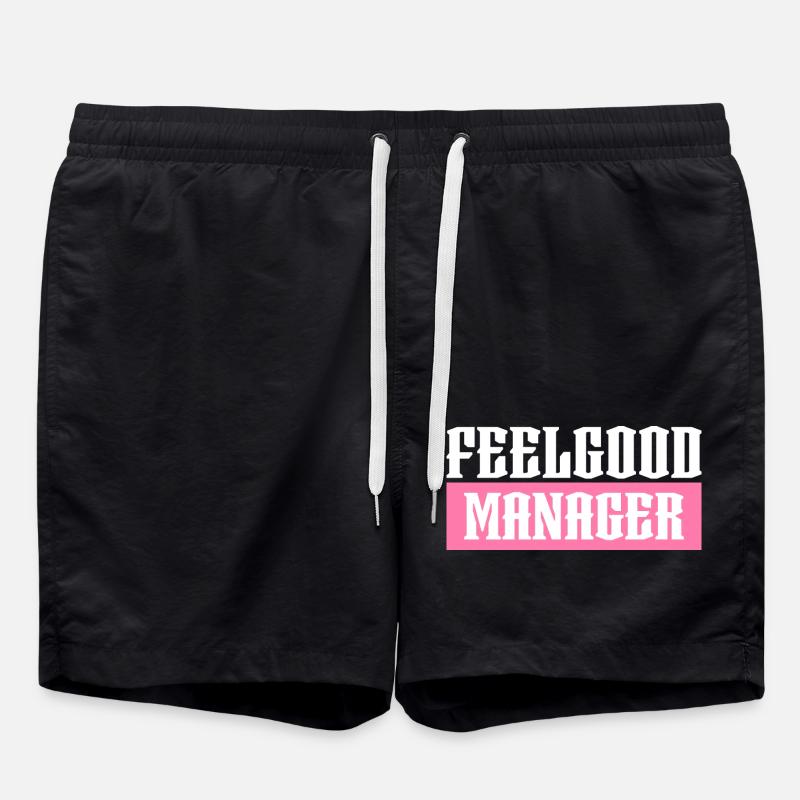 Feelgood manager tshirt rose noir - Short de bain - noir