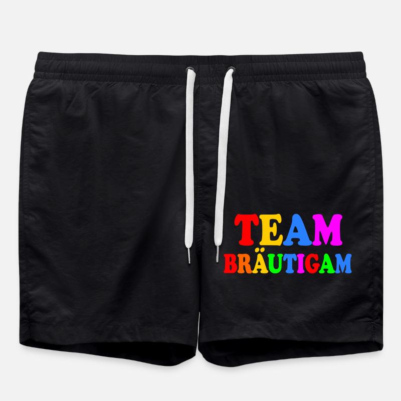 Team bräutigam - Badeshorts - Schwarz