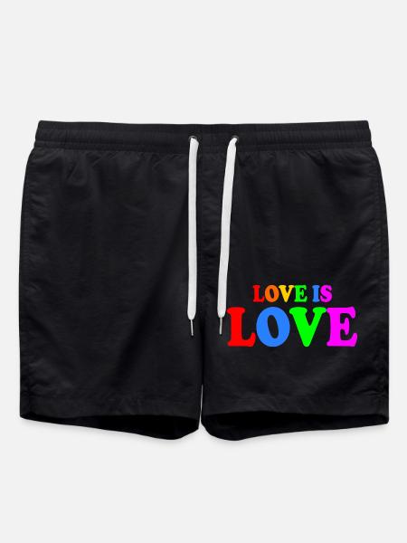 Love is love - Short de bain - noir
