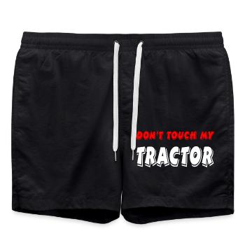 Tracteur - Short de bain - noir - Devant - AI Model Male 185 light (185cm)