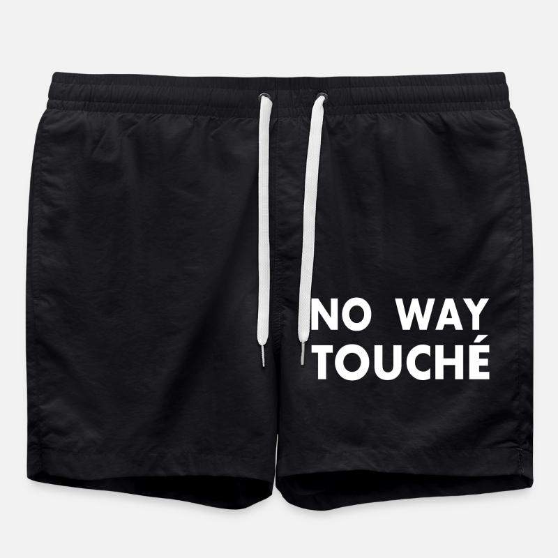 No way touché - Swim Trunks - black