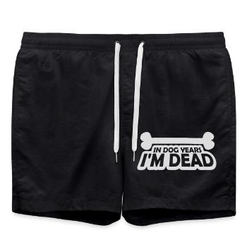 in dog years Dead - Badeshorts - Schwarz - Vorne - AI Model Male 185 light (185cm)